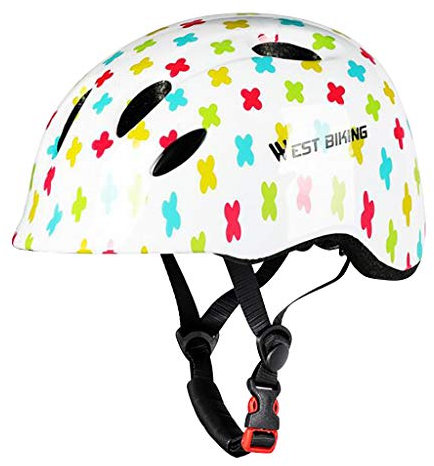 Helm Kinder für Ski Schlitten,50-54 cm einstellbar Fahrradhelm für Kinder Verstellbar Robuster Jugend Fahrradhelm Skateboard Helm Skaterhelm Jugend Adult Verstellbarer Helm für Roller (Weiß)
