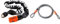 Kryptonite Unisex's Evolution Chain Lock, Black/Orange, 10mm x 55cm & Loop Cable Krypto Flex 213cmx10mm, Grey