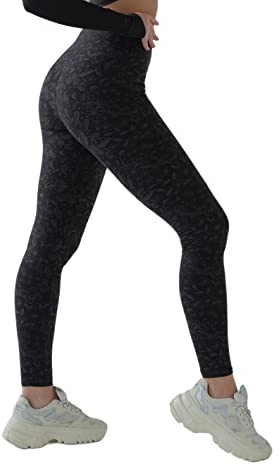 High Waist Womens Leggings - Active Workout Leggings - Tummy Control Soft Ankle Length Leggings for Women(XXL, Branches)