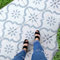 2X Dizzy Duck Jannah Large Patio Stencil for Garden Paving Slabs Flags Concrete Path (45 cm) 17.5
