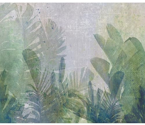 decomonkey Fototapete Pflanzen 300x210 cm Tapete Fototapeten Vlies Tapeten Vliestapete Wandtapete moderne Wand Wandbild Schlafzimmer Wohnzimmer Laub Tropisch