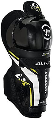 Warrior Alpha LX Pro Schienbeinschoner, Bambini, Größe:8 Zoll, Schwarz, Eishockey