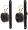 BricoShopping® Juego de manillas para puerta interior de madera con cerradura empotrable, gancho ciego redondo, boquilla negra de acero (redondo con cerradura, negro)