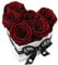 EG EMMIE GRAY Classic Infinity Rosenbox | Herz | Weiß – Traumhafte Infinity Rosen, 1-3 Jahre haltbare Rosen, Flowerbox mit echten, konservierten Rosen, edle Premiumrosen (S, Burgundy)