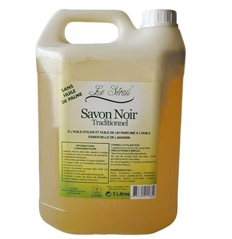 Senteur et beauté Savon noir de Marseille liquide 5L savonnerie Le Sérail- fabrication traditionnelle-aux huiles essentielles de Lavandin