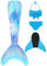 SPEEDEVE Mädchen Meerjungfrauenschwanz mit Bikini Set und Monoflosse,01-R4,120