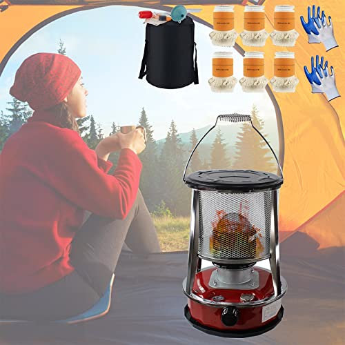 Réchaud de chauffage pour tente avec sac de transport et 6 mèches Réchauffeur d'huile au kérosène domestique sans électricité Réchauffeurs d'urgence Réchaud de camping en plein air (taille : 4,6