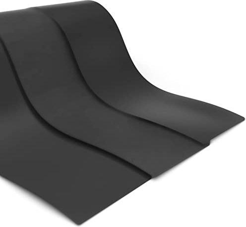 Nova Forma Gummimatte NR/SBR - vielseitig einsetzbar in Werkstatt, Beruf & Privat - Gummiplatten in 8 Stärken - Meterware - Glatte Vollgummi Matte von der Rolle - Stärke 1 mm - 120x50 cm