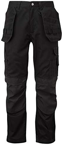 Osbauer Vêtement De Travail Homme – Pantalon Cargo Multipoches avec Poches Genouillères Taille Semi-élastique Cordura - Render Pro - 46 - Longueur Standard