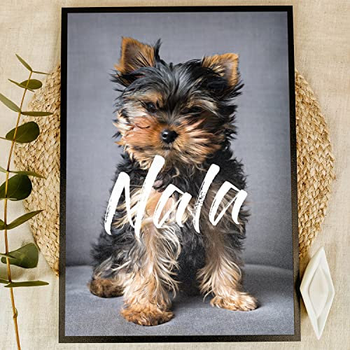 Yorkshire Terrier Geschenk Holzbild - Foto Geschenk - personalisierbar zum Hinstellen/Aufhängen opt. beleuchtet Jack Russel Terrier, Amercian Staffordshire Terrier, Patterdale - dein Hunde Geschenk