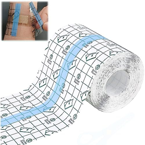 Wasserdicht Pflaster, 10cm x 10m Duschpflaster für Sport Duschen | Transparent Folienverband, Duschpflaster Rolle, Tattoo Aftercare Wasserdichte Klebebandage, zum Sport und Duschen
