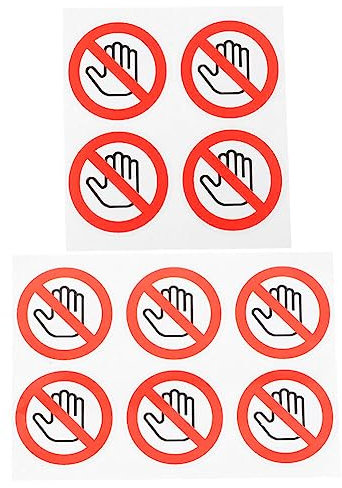 HOMSFOU 10stücke Do Not Touch Sticker Selbstklebende Warnaufkleber Für Runde Warnetiketten Für Lager Und Maschinen Effektiver Schutz Vor Gefahren