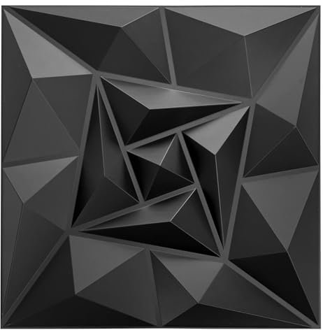 Eurodeco 20 pièces 3D Panneaux muraux & Plafond, 50cm x 50cm en Plastique PVC, Mur 3D, Plafond 3D, revêtement Mural, Salle de Jeux, 5m² - 1mm d'épaisseur