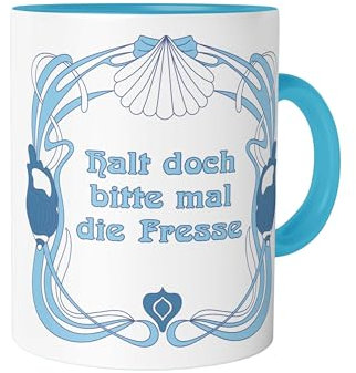 Urban Backwoods Halt Doch Bitte Mal Die Fresse Tasse mit Spruch Kaffeetasse