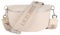 MIRROSI® Bauchtasche Damen, Echtleder, Made in Italy, Umhängetasche, Brusttasche, Crossbody Bag (1 Tasche & 2 Gurte) (Beige (Liebling Beige), Mittelgroße Tasche (25x16x7cm))