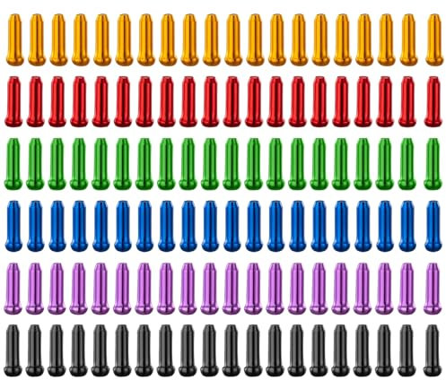 48 Pièces Embouts de Câble de Frein pour vélo, Embouts De Câble De Frein, Vélo de changement de vitesse de Embouts de câble Alliage pour Bouchon de Frein de Vélo