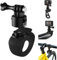 TELESIN Quick Release Flexible Mount Wrap Band, Bike Handlebar Roll Bar Tube Stick Pole Mounting Accessory For Action Cameras (GoPro, Insta360, DJI) (Black, Quick Release)
