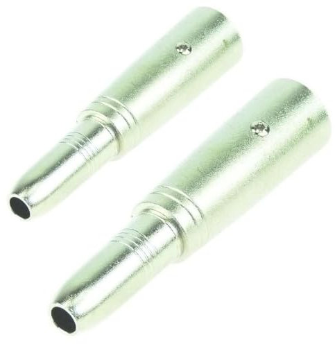 Adam Hall 2 x Connectors K4A JF2 XM3 Ganzmetall Adapter Verbinder Konverter - XLR 3 pol Male Stecker auf 6,3 mm Klinke TS Mono Female Kupplung Buchse 1/4 Zoll