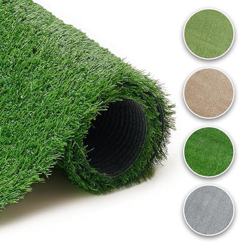 TAPISO Canyoo Rasenteppich Kunstrasen Grün - Höhe:30 mm Meterware für Garten Balkone Terrassen Wintergärten 200 x 550 cm