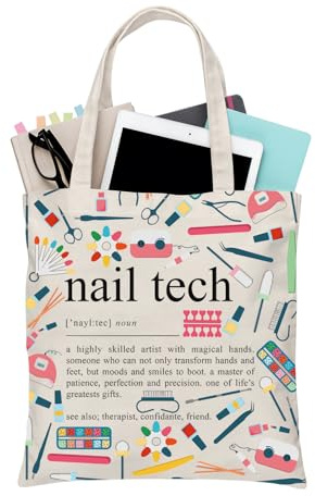 PLITI Nail Tech Tote Bag Nail Tech Noun Gift Nail Technician Gift Manicurist Gift Nail Stylist Artist Gift Beautician Gift
