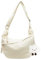 KATIMI Umhängetasche Damen, Crossbody Bag Damen Groß mit Verstellbarer Schultergurt, Stylische Damen-Umhängetaschen, Moon Bag Einfarbige Cord für Arbeit Schule Reisen Einkaufen (Cremefarben)