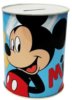 Disney Spardose Mickey Mouse aus Metall, nicht zu öffnen, 11 x 8 cm, Geschenkidee