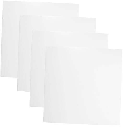 Ciieeo 4Pcs Thickened Square Cake Boards for Birthday and Party Displays Cake Bases for Heavy Cakes Baking Supplies White Coated Design