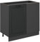 Vicco Eckunterschrank R-Line, Anthrazit Landhaus, 86 cm ohne Arbeitsplatte