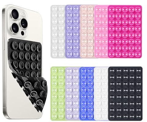 TTPSRY 10 Pezzi Supporto per Telefono in Silicone Doppio Lato Support a Ventosa Upporto Antiscivolo Cellulare Accessori per selfie e Video(Multicolore)