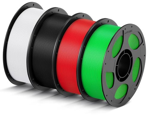 ANYCUBIC Refill High Speed PLA und Spool Kit, Bis zu 600 mm/s Hohe Geschwindigkeit 3D Drucker Filament, Intelligente Identifikation 4KG Schwarz Weiß Rot Klassisch Grün
