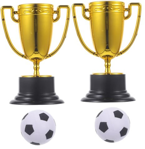iplusmile 2sätze Trophäen Kunststoff Sport Pokale Für Fußball Und Basketball Auszeichnungen Für Wettbewerbe Und Partys Mit Stabilem Sockel Für Beschriftung