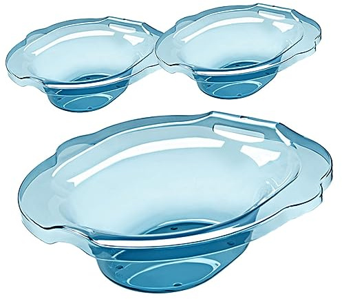 DECOMELODY Sitzbad für Frauen Teiliges Stahlkristall Pet Sitzbadewanne für Wochenbettpflege Rutschfestes Hygienisches Becken mit Aufhängehaken Geeignet für Postoperative Pflege und Senioren