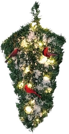 Teksome Upside Down Weihnachtsbaum Mit Lichtern, Dekorativ Beleuchteter Weihnachtsbaum, Hängbare Weihnachtsdekoration Für Einzelhandelsgeschäft Fensterbank Büro Decke Tür Hausbesitzer Wohnungswand
