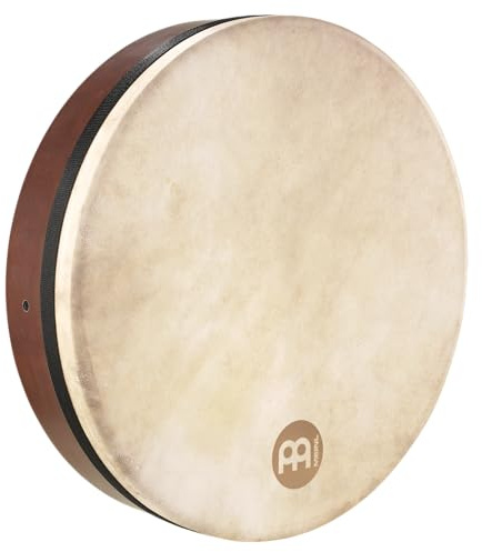 18 Frame Drum with Cross Bar, Celtic Bodhran - NOT MADE IN CHINA - Goat Skin Head, Antique Brown Finish, 2-YEAR WARRANTY