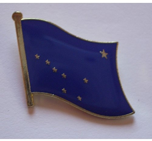 Everflag Flaggen-Pin vergoldet : Alaska