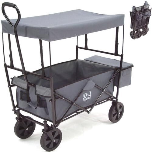 Faltbarer Bollerwagen Strandwagen Gerätewagen Kinderwagen Handwagen 56601 grau AWZ