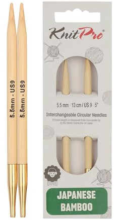 KnitPro K22406 Rundstricknadel, Bamboo, Natur, 12 x 0.55 x 0.55 cm, 2 Count