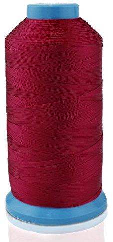 Aussel Bonded Nylon Nähgarn 1500 Yard Größe T70# 69 für die Polsterung, Außenmarkt, Drapierung, Friesen, Gepäck, Geldbörsen (Red)