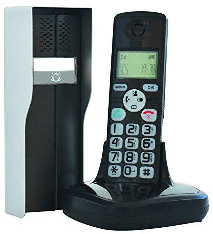 SCS Sentinel - PAS0001 - Interphone Audio sans Fil - Combine Interphone Intérieur, Base, Platine de Rue, Visière de Protection, Support, Piles, Adaptateur 230V - DECT - DuoPhone 150