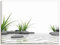 ARTLAND Wanddeko Leinwand Bilder Wandbild 80x60 cm Wellness Zen Stein Fotografie Weiß 3 D Steine T6CD