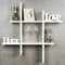 levandeo Hashtag Regal 75x75cm Wandregal Holz Weiß Bücherregal Hängeregal Ablage Steckregal