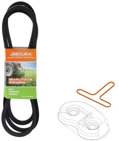 SECURA Keilriemen Mähwerk kompatibel mit Husqvarna LT131 532193214