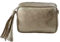 SH Leder Echtleder Umhängetasche mittel kleine Tasche Abendtasche Clutch Crossbody Bag Messenger Handtasche mit Reißverschluss 21x15cm Chiara G209 (Bronze)