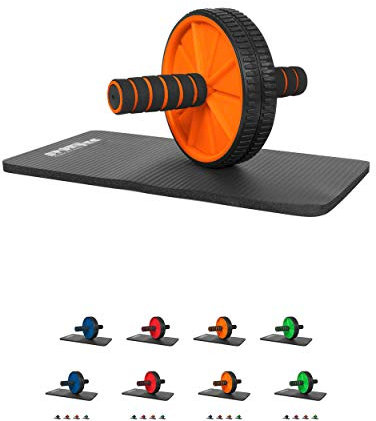 Sport-Tec Bauchtrainer Ab Wheel inkl. Kniematte, Roller, Bauchwegtrainer