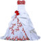 Zorayi Élégant Bustier Broderie Robes de mariée Taffetas Robes de Mariage Longue Robes de Nuptiale Organza Femmes A-Ligne Blanc & Rouge Taille 56
