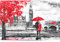 Buhoet Puzzle 1000 Teile Treeside Red Umbrella Paar Puzzle Erwachsene DIY Kit Holzspielzeug Unique Gift Home Decor