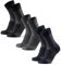 DANISH ENDURANCE Leichte Merino Wolle Wandersocken, Sommer Wollsocken, Unisex, für Herren & Damen, 3 Paar, 1 Schwarz, 1 Dunkelgrau, 1 Marineblau, 35-38