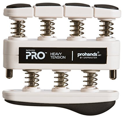 PROHANDS PRO Hand Exerciser, Finger Exerciser (Hand Grip Strengthener), Spring-Loaded, Finger-Piston System, Isolate and Exercise Each Finger, (9 lb Heavy Tension, Black-Pro)