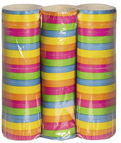 PAPSTAR NEU Luftschlangen, neon bunt, 4m, 3 Stück