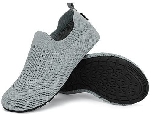 SAGUARO Ligeras Slipper Hombre Mujer Descalzo de Piscina Escarpines Zapatillas Antideslizante Zapatos Gris 36/37 EU